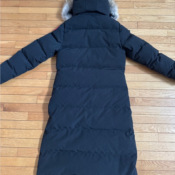 Canada Goose Long Black Parka with Red Logo - Picture 12 of 16